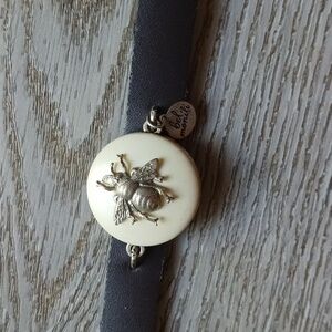 Bumble Bee Leather Cuff Bracelet